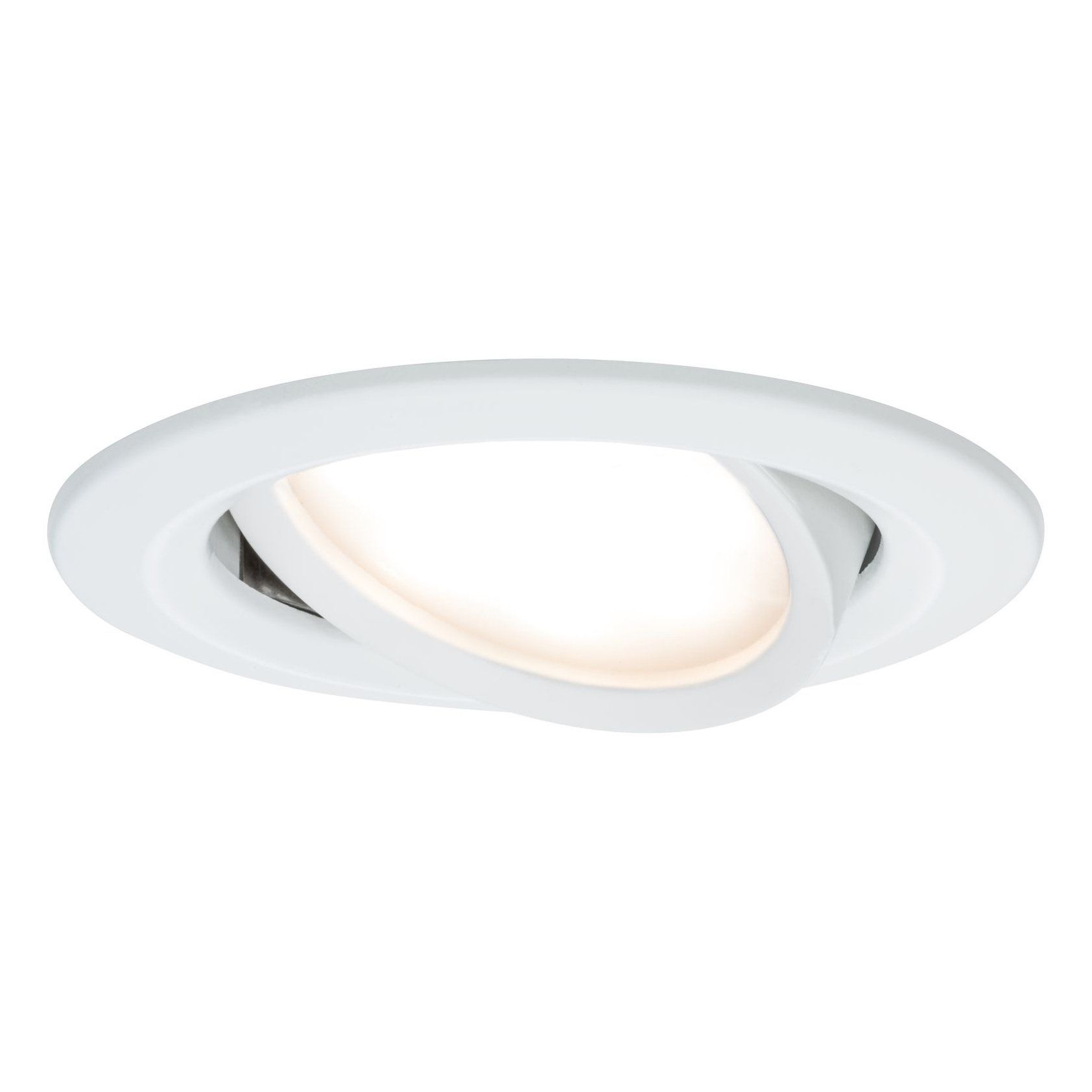 Spot seul LED encastrable et orientable PRENIUM en métal blanc