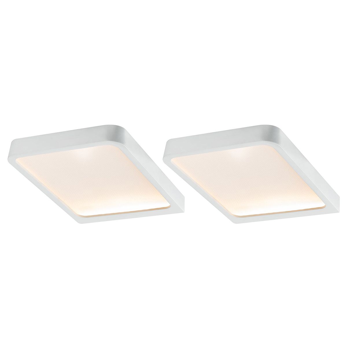 Spots x2 LED encastrables pour meuble VANE en métal blanc