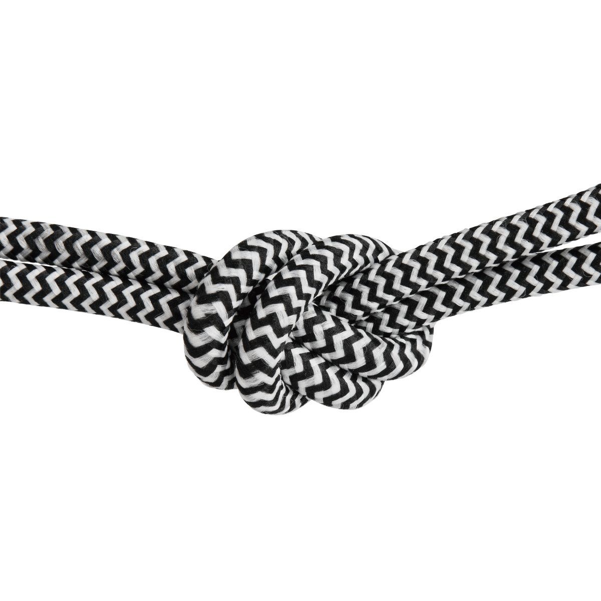 Cordon gamme personnalisation en tissu blanc/noir (100cm)