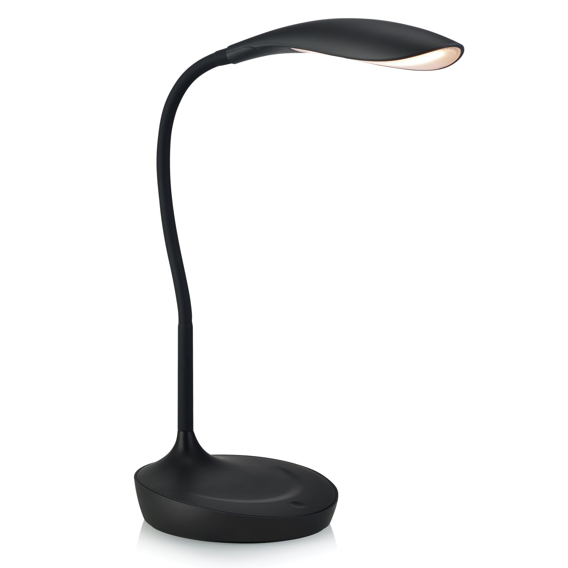 Lampe de bureau LED SWAN en PVC noir