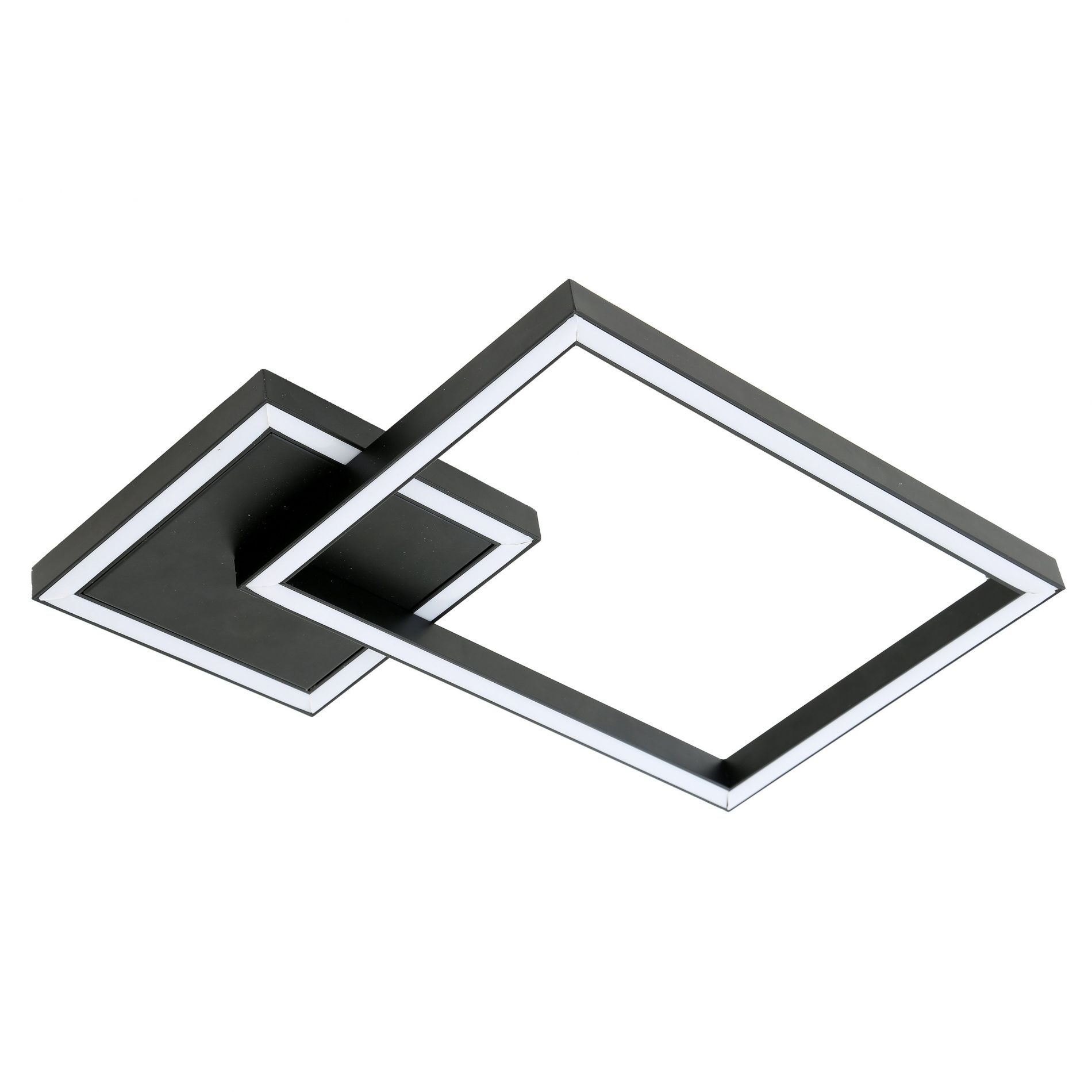 Plafonnier LINES (25W) en aluminium blanc et plastique noir