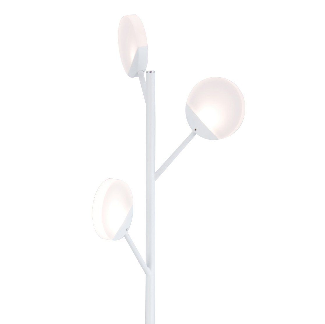 Lampadaire LED design FACET en métal blanc et noir