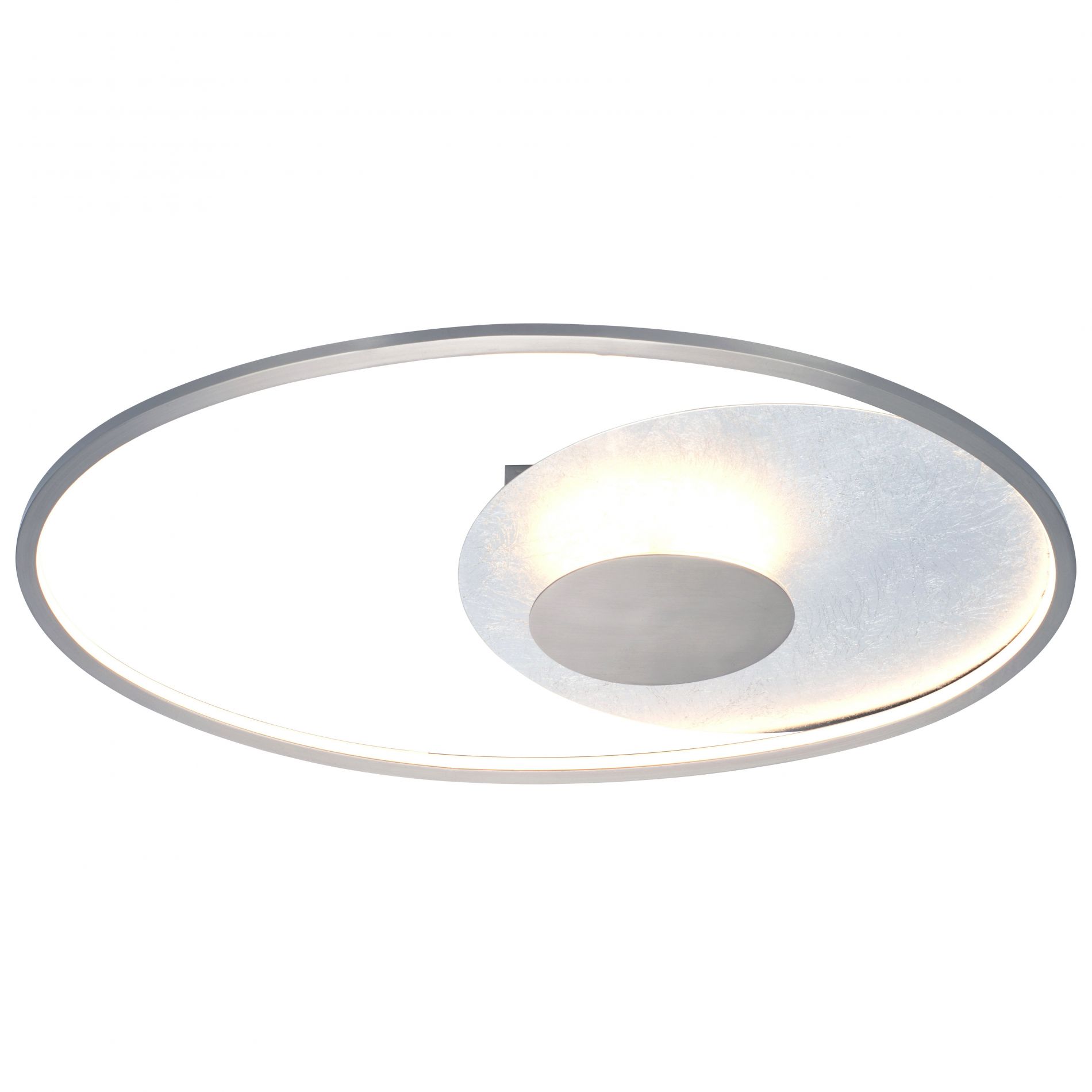 Plafonnier LED HOLE (D60cm) en métal argent