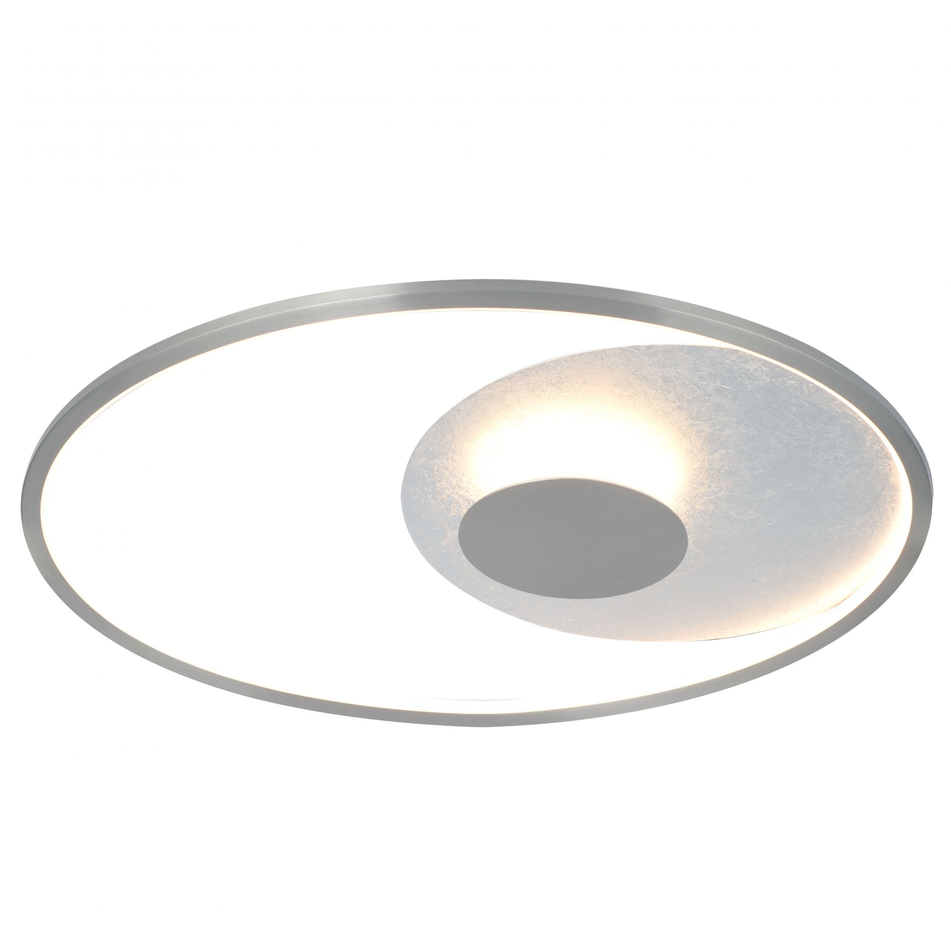 Plafonnier LED HOLE (D72cm) en métal argent