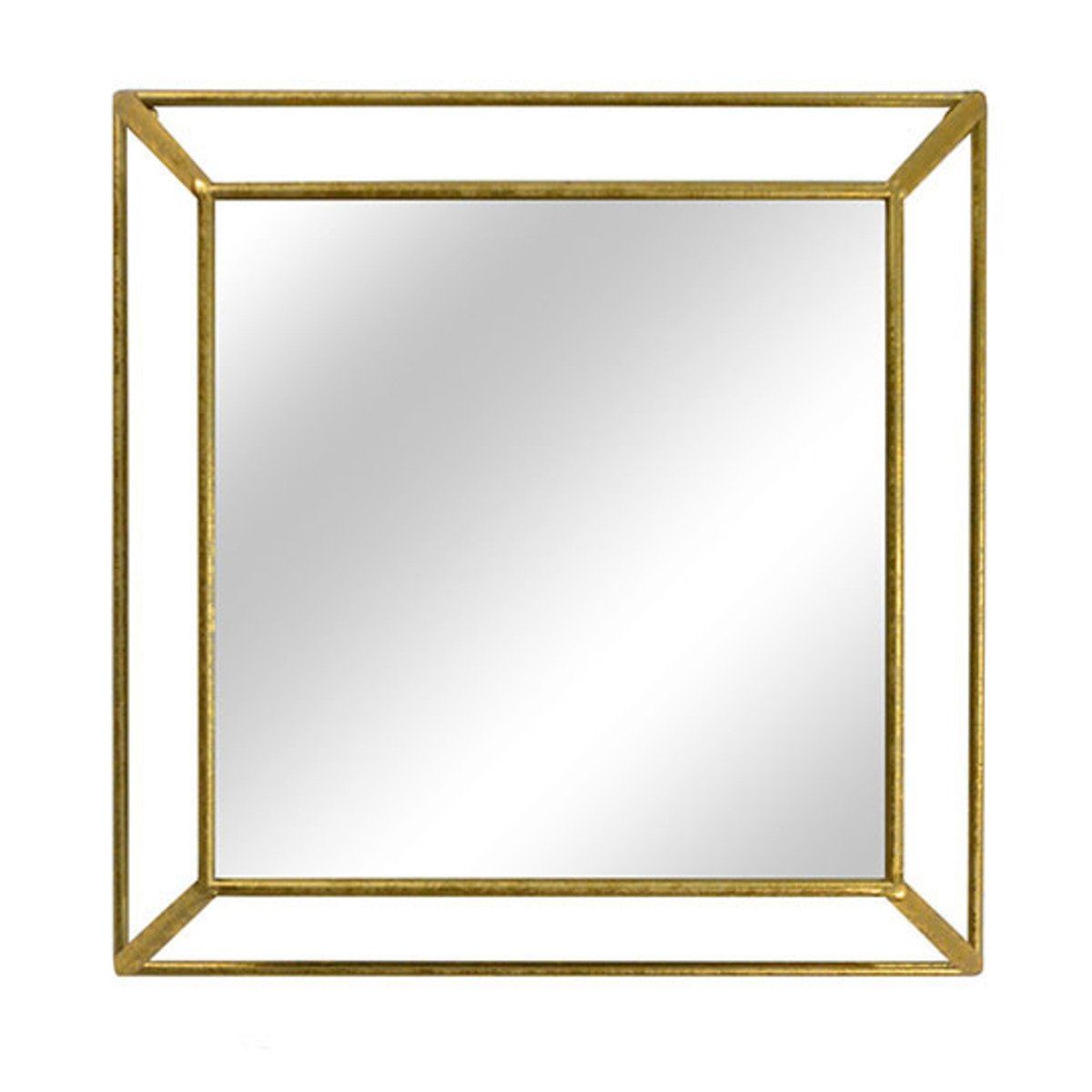 Miroir carré SCOTT (45x45cm) en métal doré