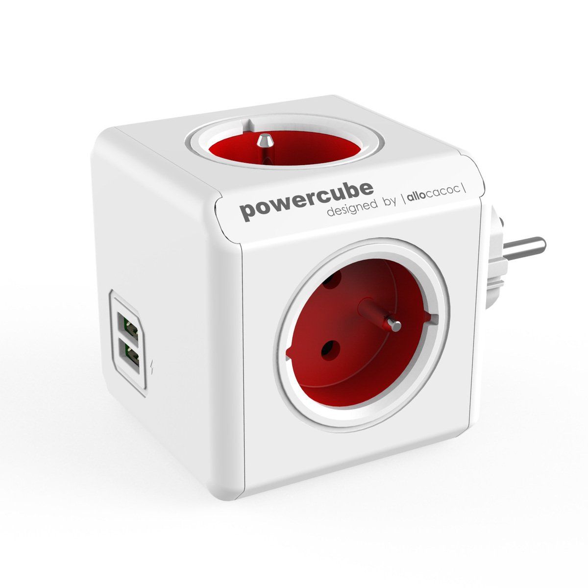 PowerCube Original USB multiprise rouge