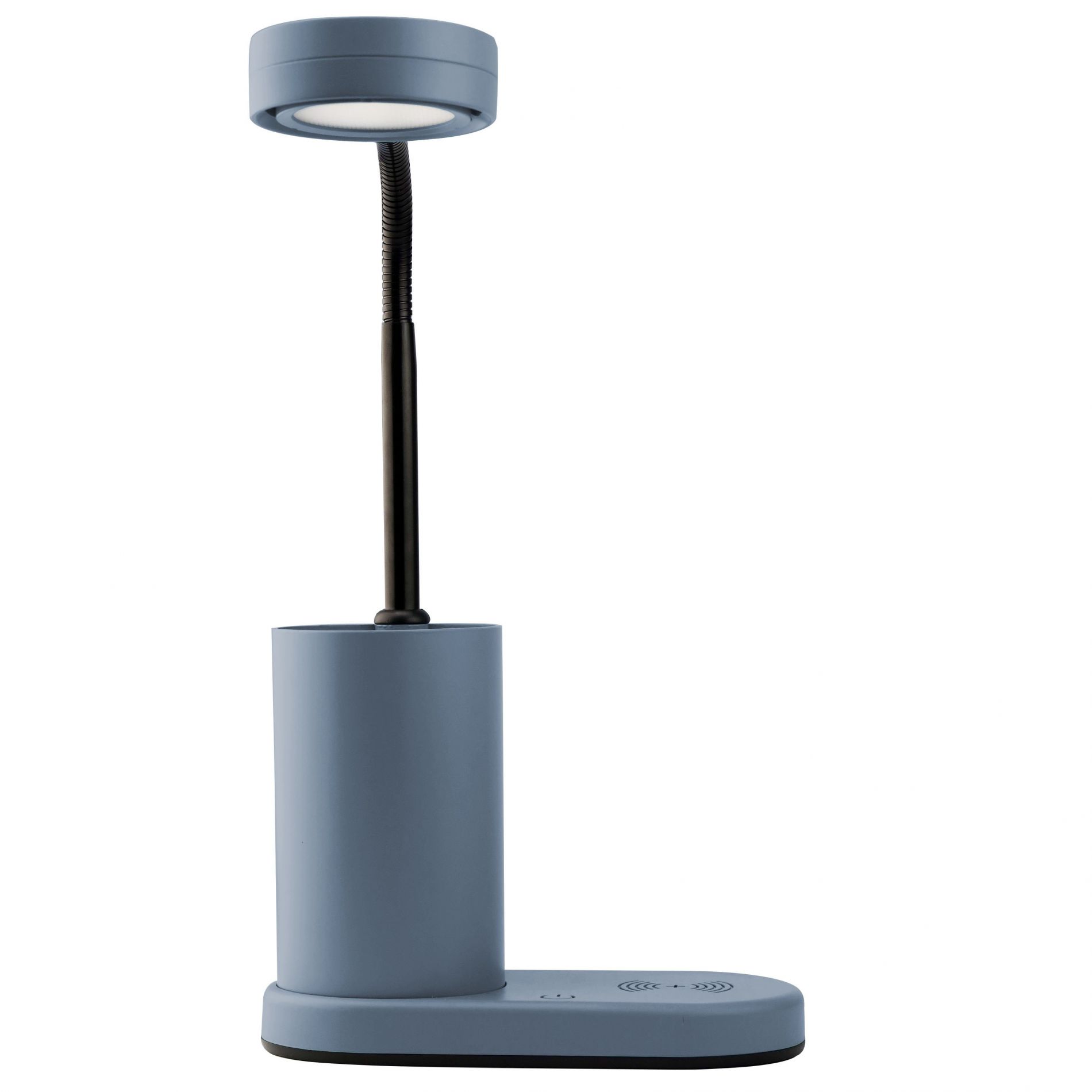 Lampe de bureau LED USE en plastique bleu gris