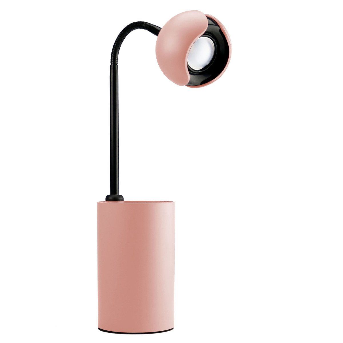 Lampe de bureau flexible LED POT en plastique rose