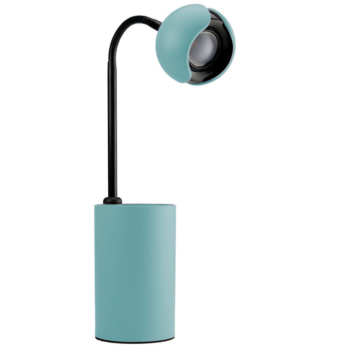 Lampe de bureau flexible LED POT en plastique bleu