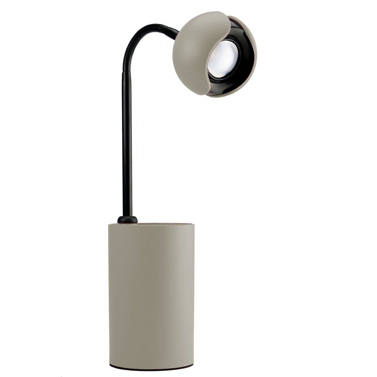 Lampe de bureau flexible LED POT en plastique beige