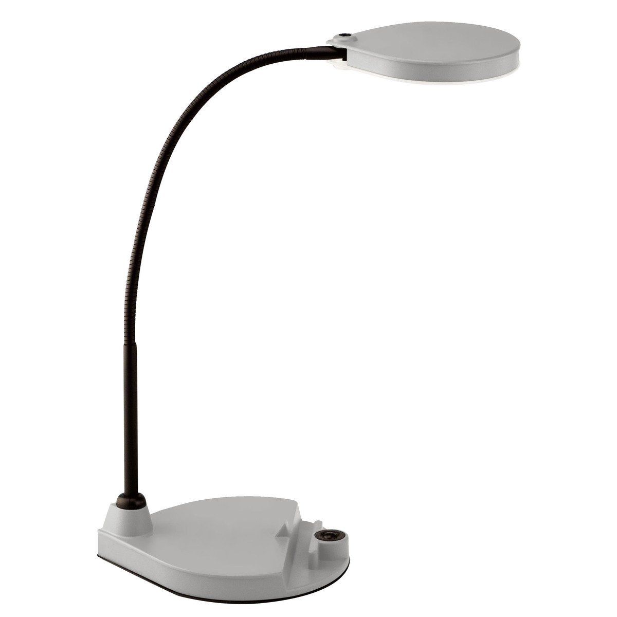 Lampe de bureau flexible LED LOG en plastique gris clair