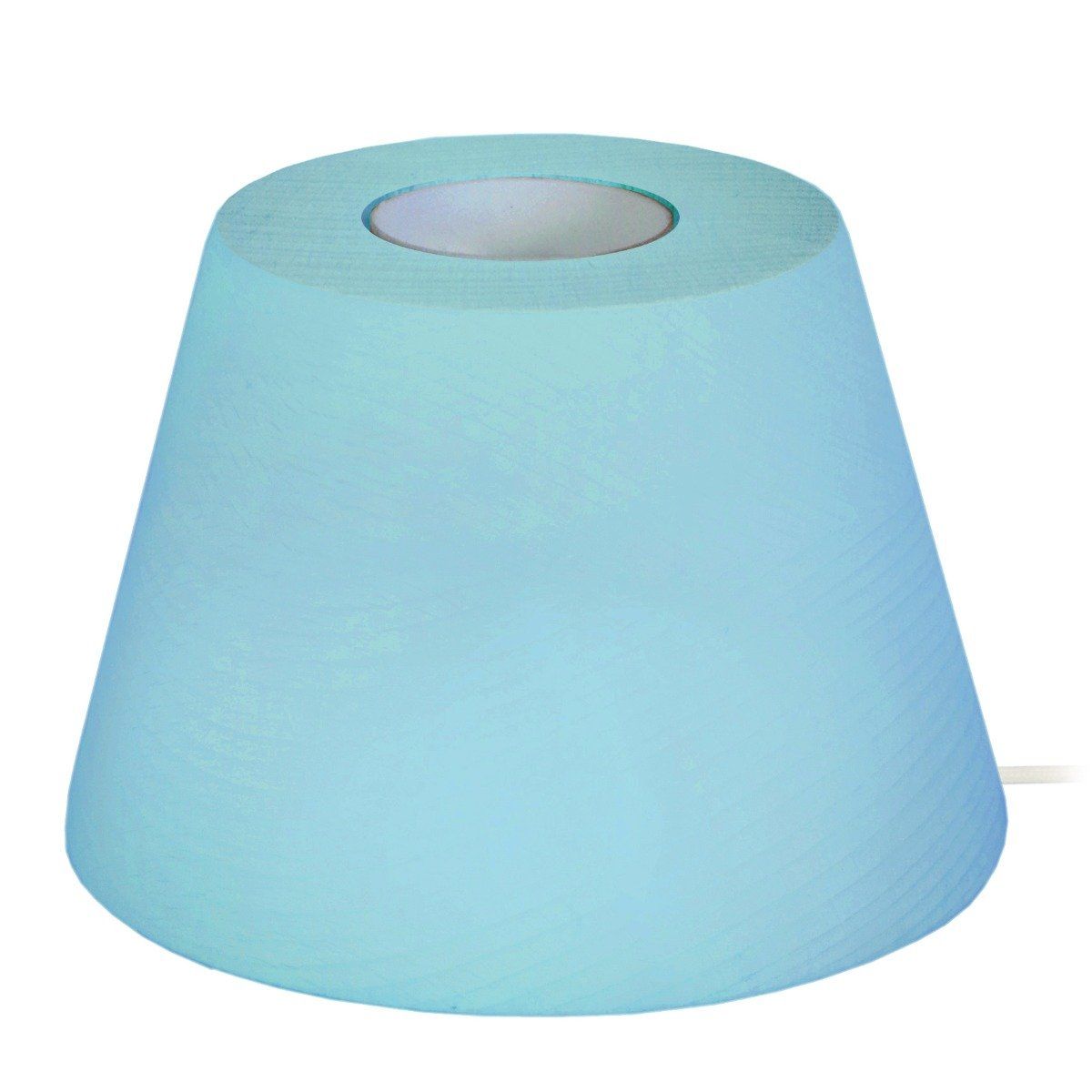 Lampe à poser CONE (H11cm) en bois bleu