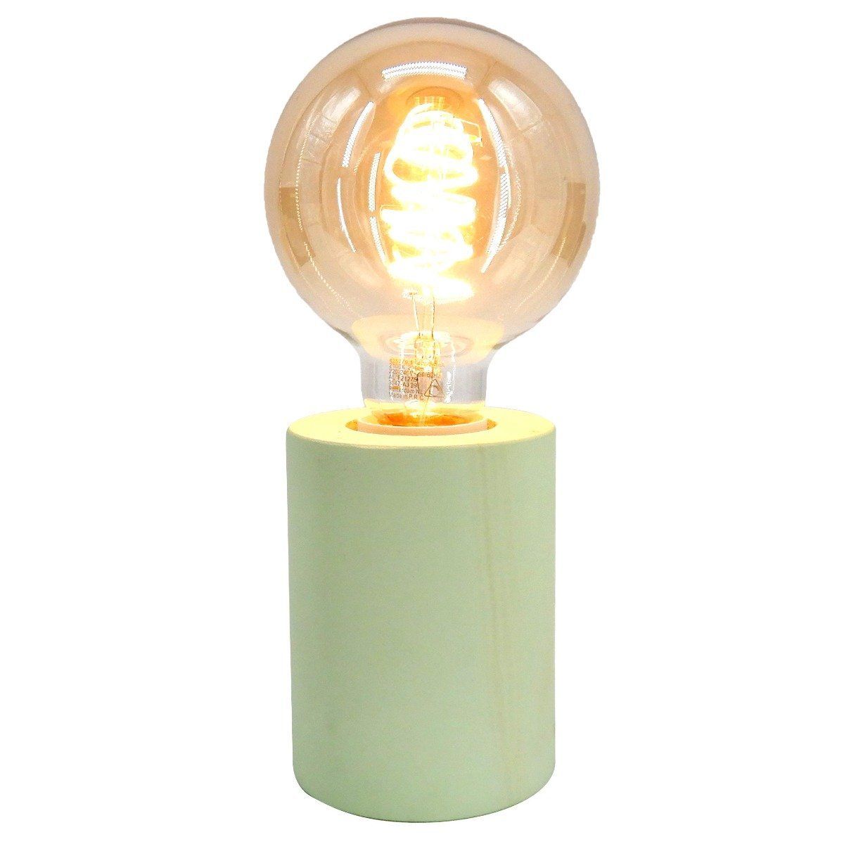 Lampe à poser ROLL (H8cm) en bois vert pomme