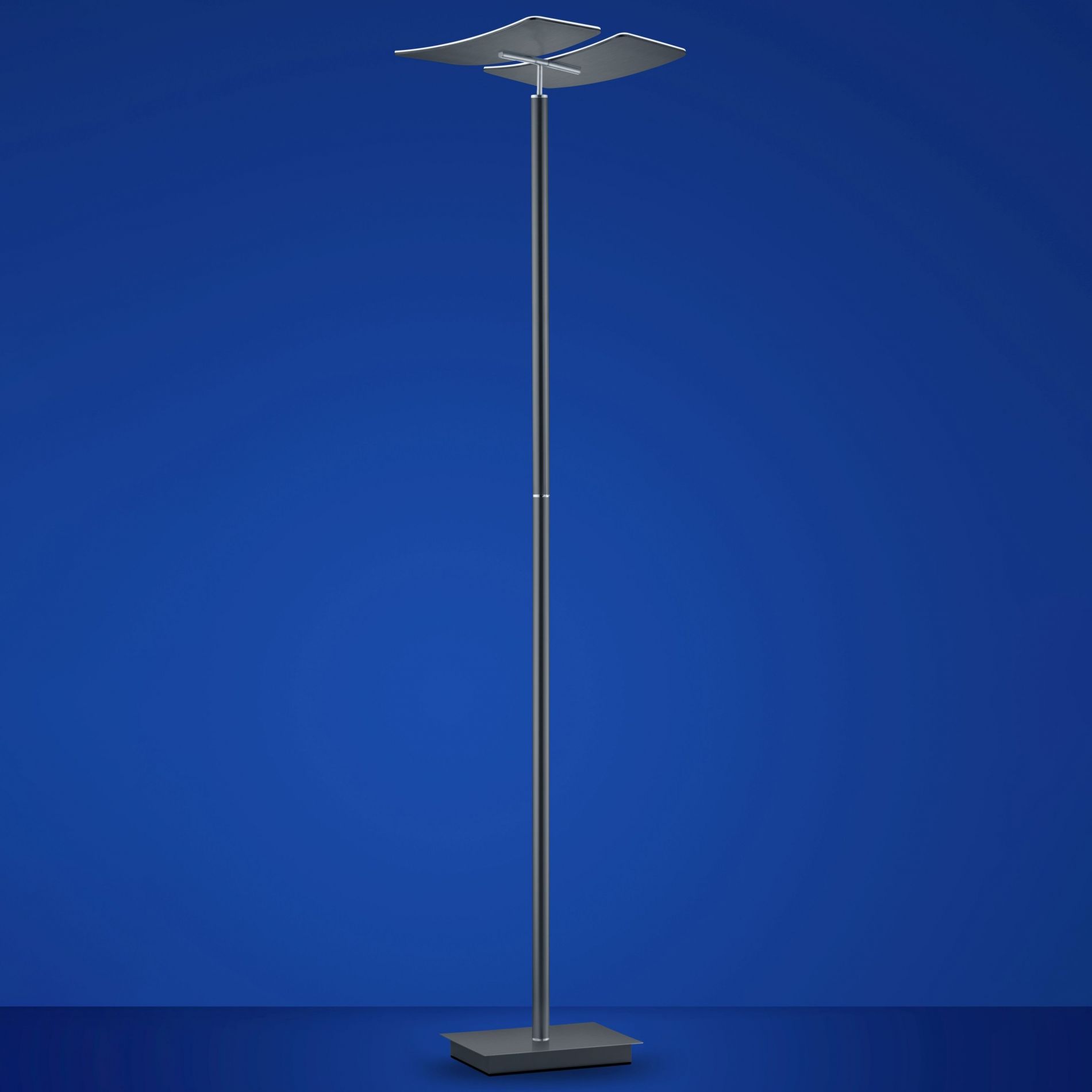 Lampadaire design LED DUO en métal gris anthracite