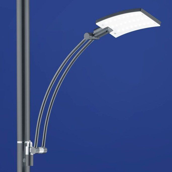 Lampadaire design LED MODENA en métal gris anthracite