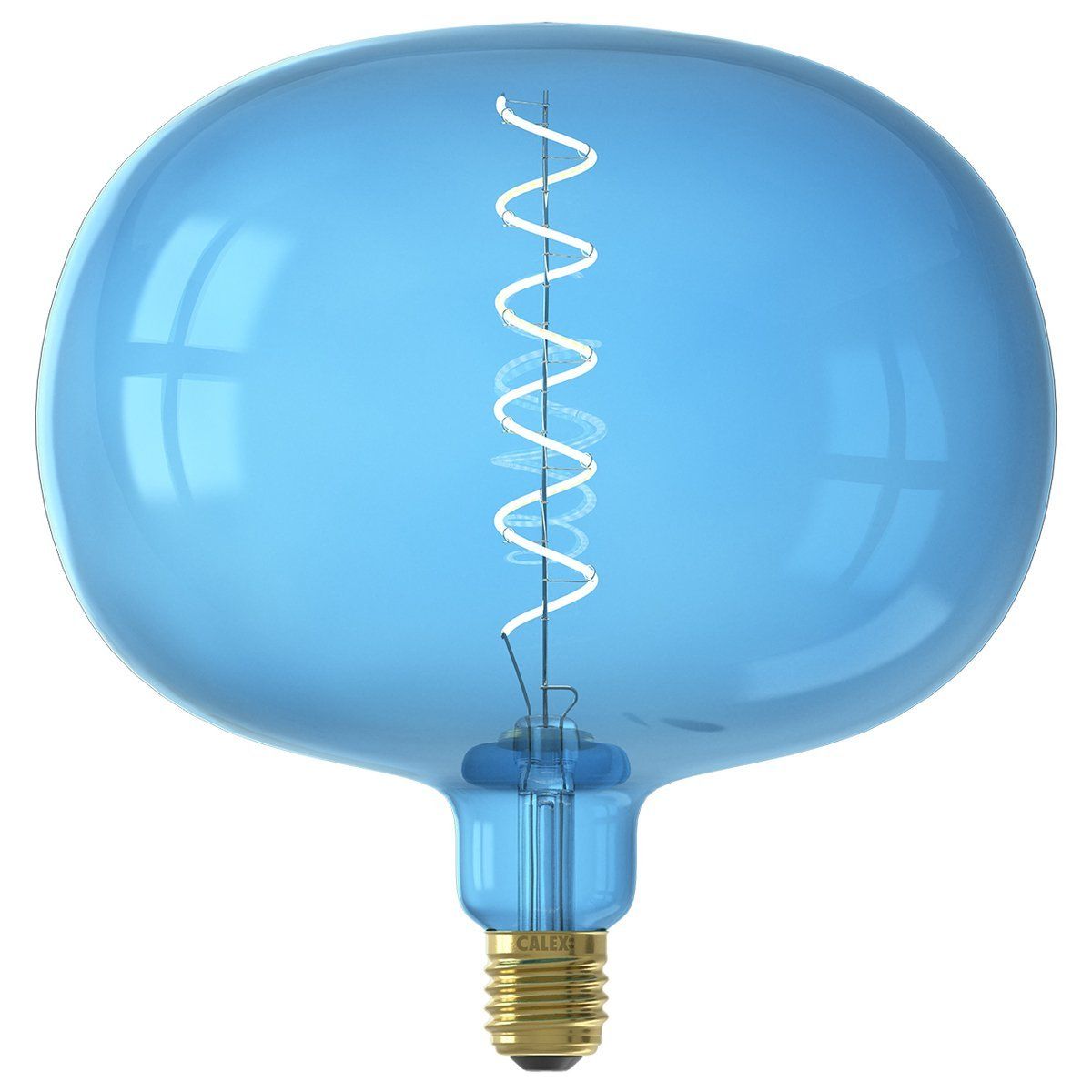 Ampoule déco filament LED E27 BODEN en verre bleu Ø22cm