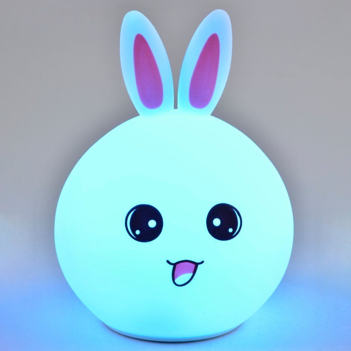 Veilleuse enfant LED ANIMAL lapin en silicone blanc