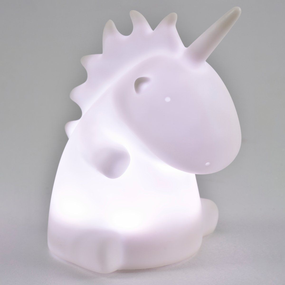 Veilleuse enfant LED ANIMAL licorne en silicone blanc