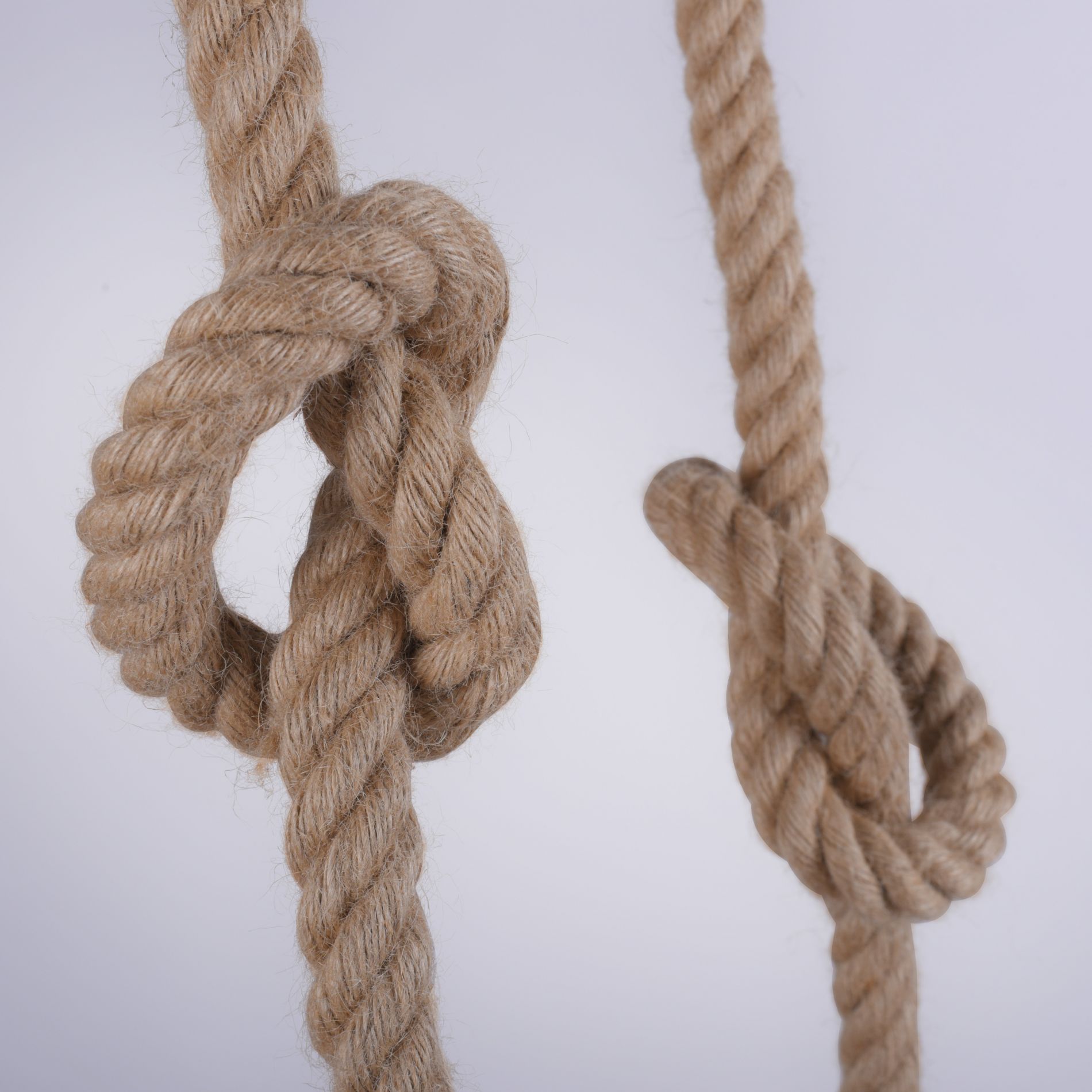 Suspension barre ROPE (2x15W) en corde et métal noir