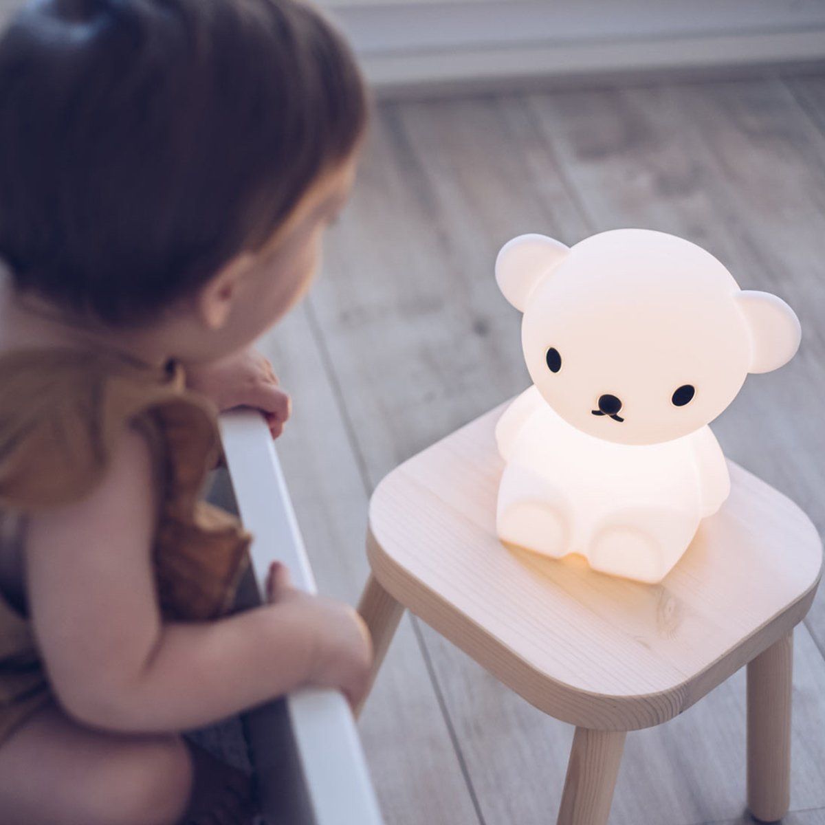 Veilleuse enfant LED OURS BORIS en silicone blanc