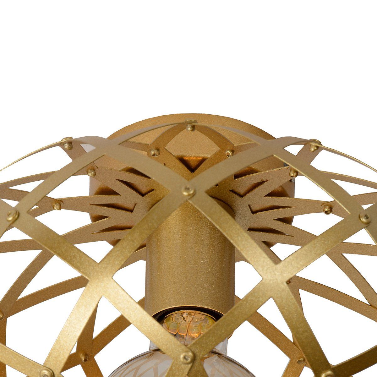 Plafonnier WOLFRAM (D30cm) en métal doré
