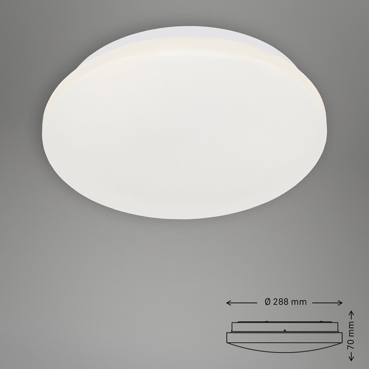 Plafonnier LED KALMUS (10W) en plastique blanc