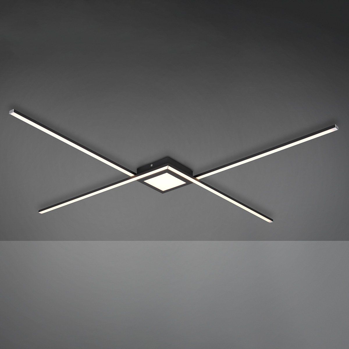 Plafonnier LED OXFORD en métal gris anthracite