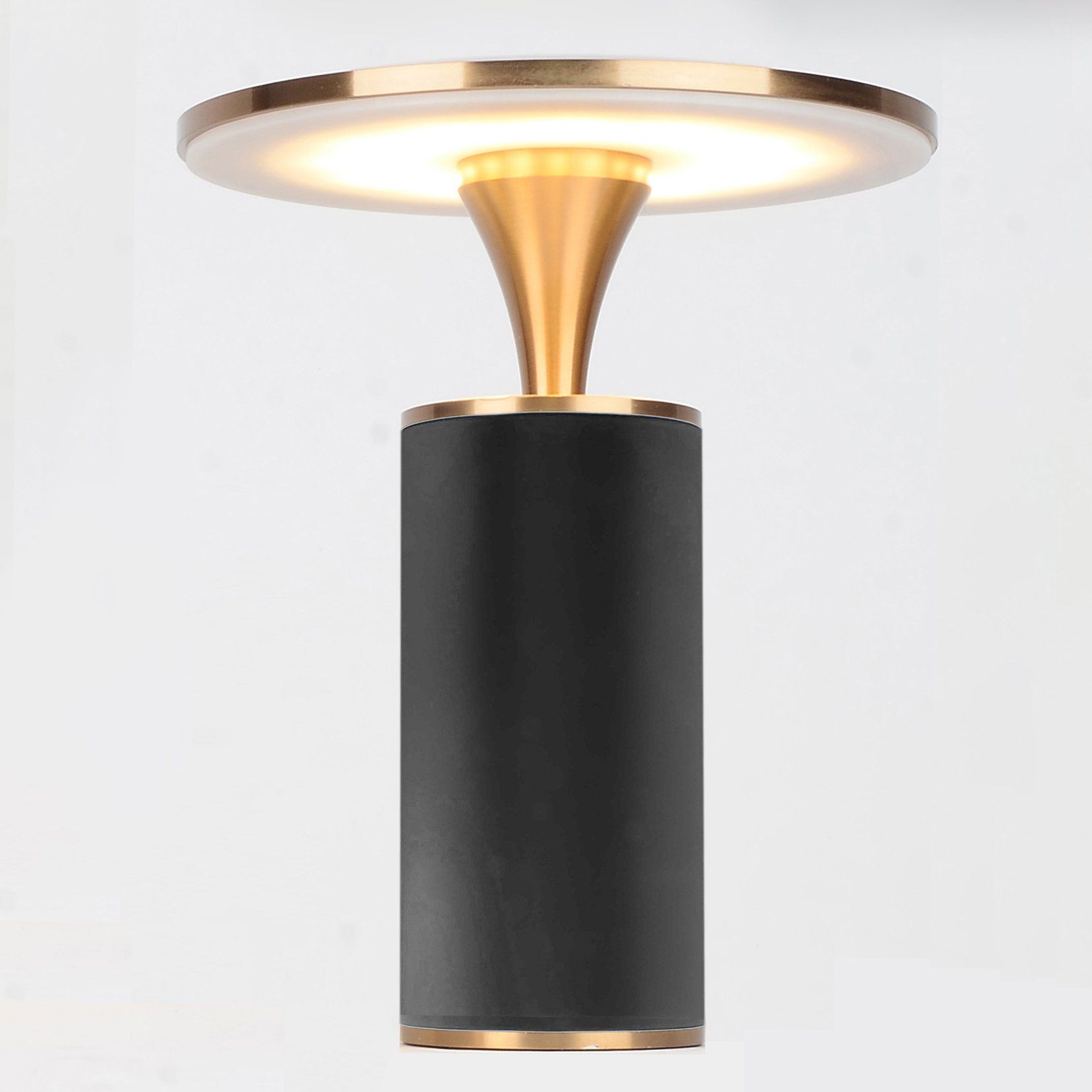 Lampe à poser LED DEEPLY (H24cm) en métal noir et doré