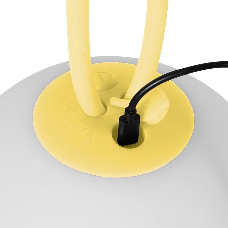 Lampe baladeuse extérieur LED BOLLEKE en polypropylène blanc anse jaune