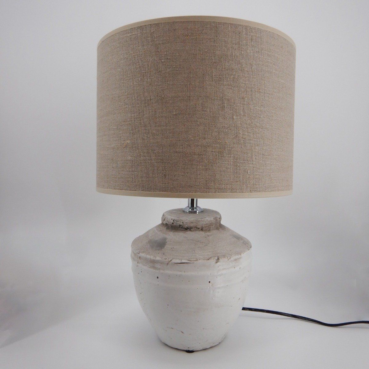 Lampe à poser TOBA (H30cm) en céramique blanc