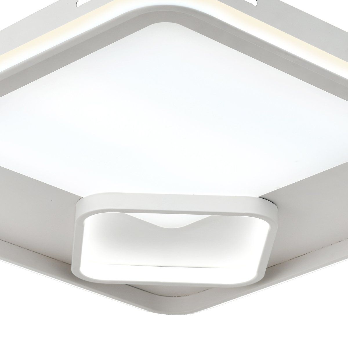 Plafonnier LED KVAD en métal blanc