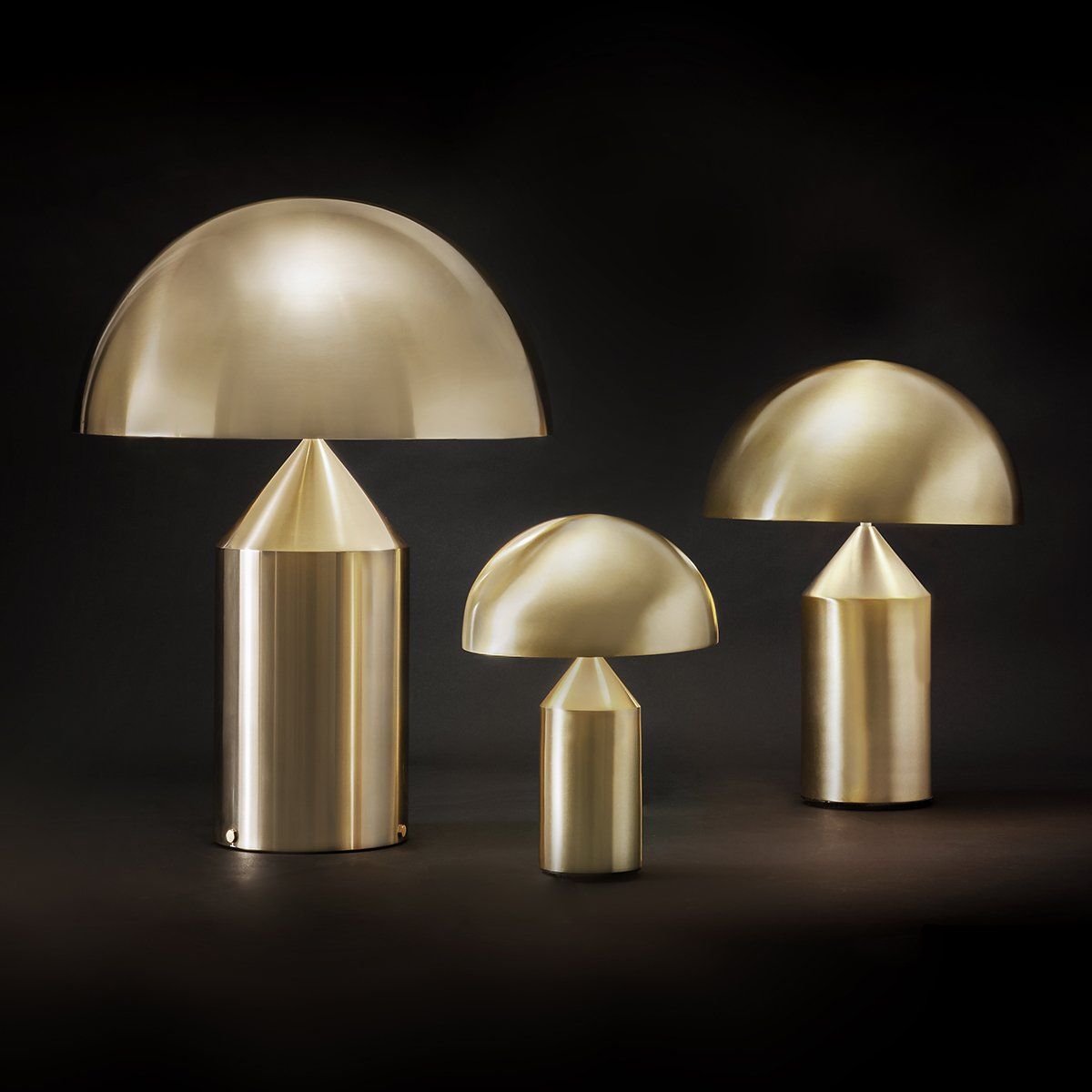 Lampe design ATOLLO (H70cm) en aluminium doré