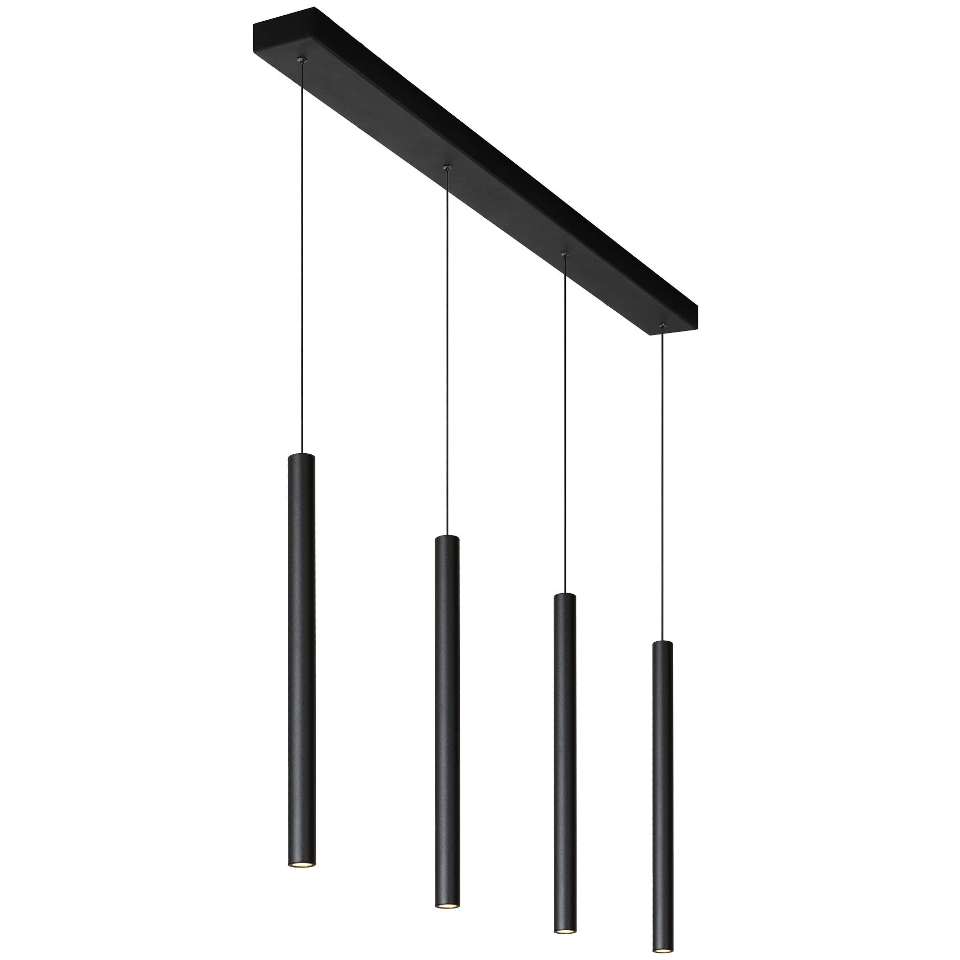 Suspension barre LED LORENZ en aluminium noir