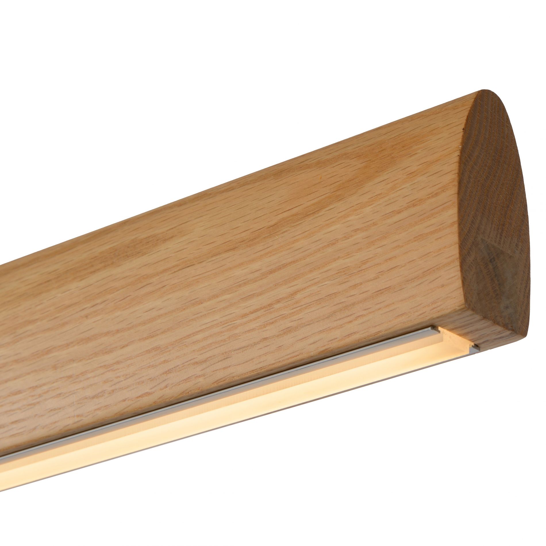 Suspension barre LED SYTZE en bois clair naturel