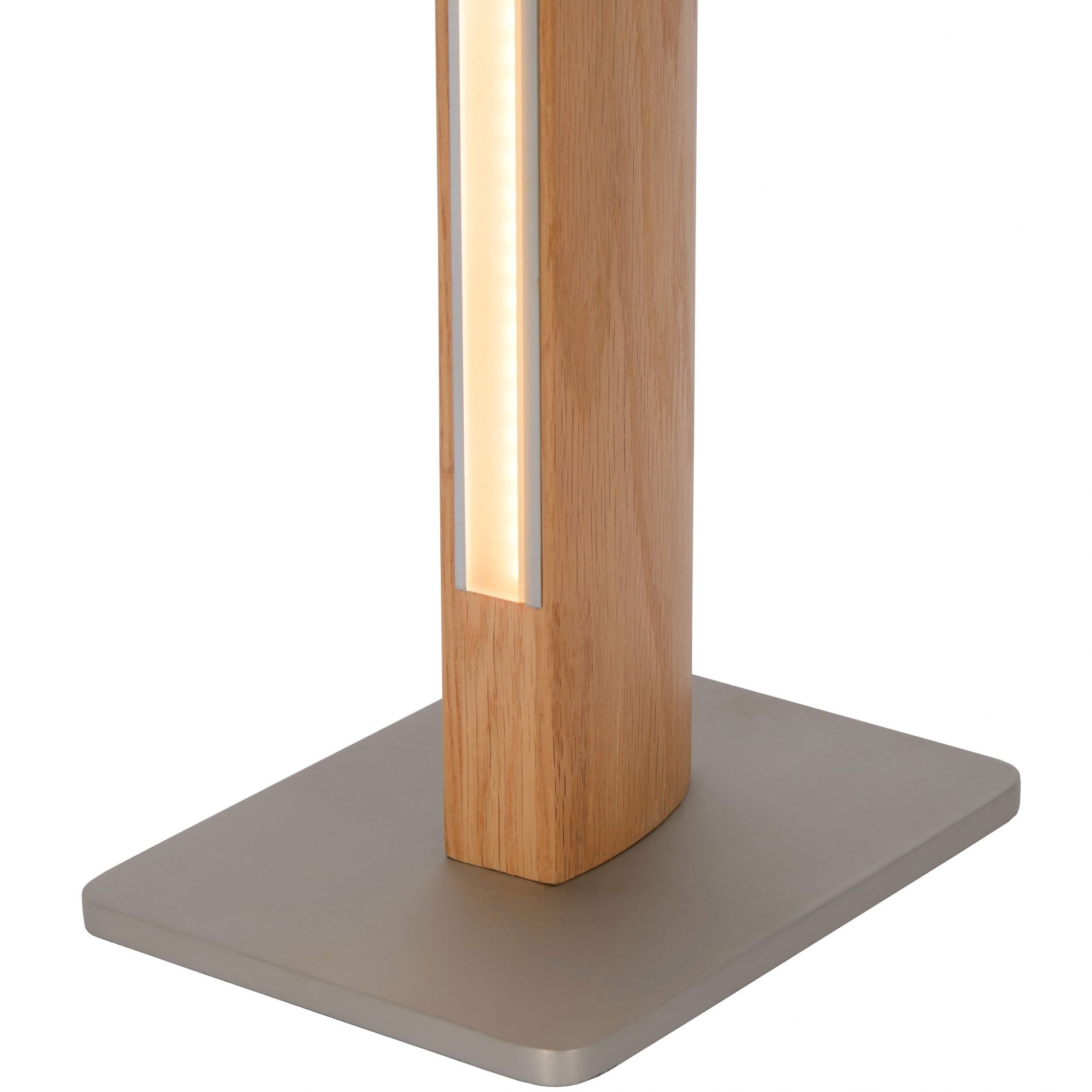 Lampadaire LED SYTZE en bois clair naturel