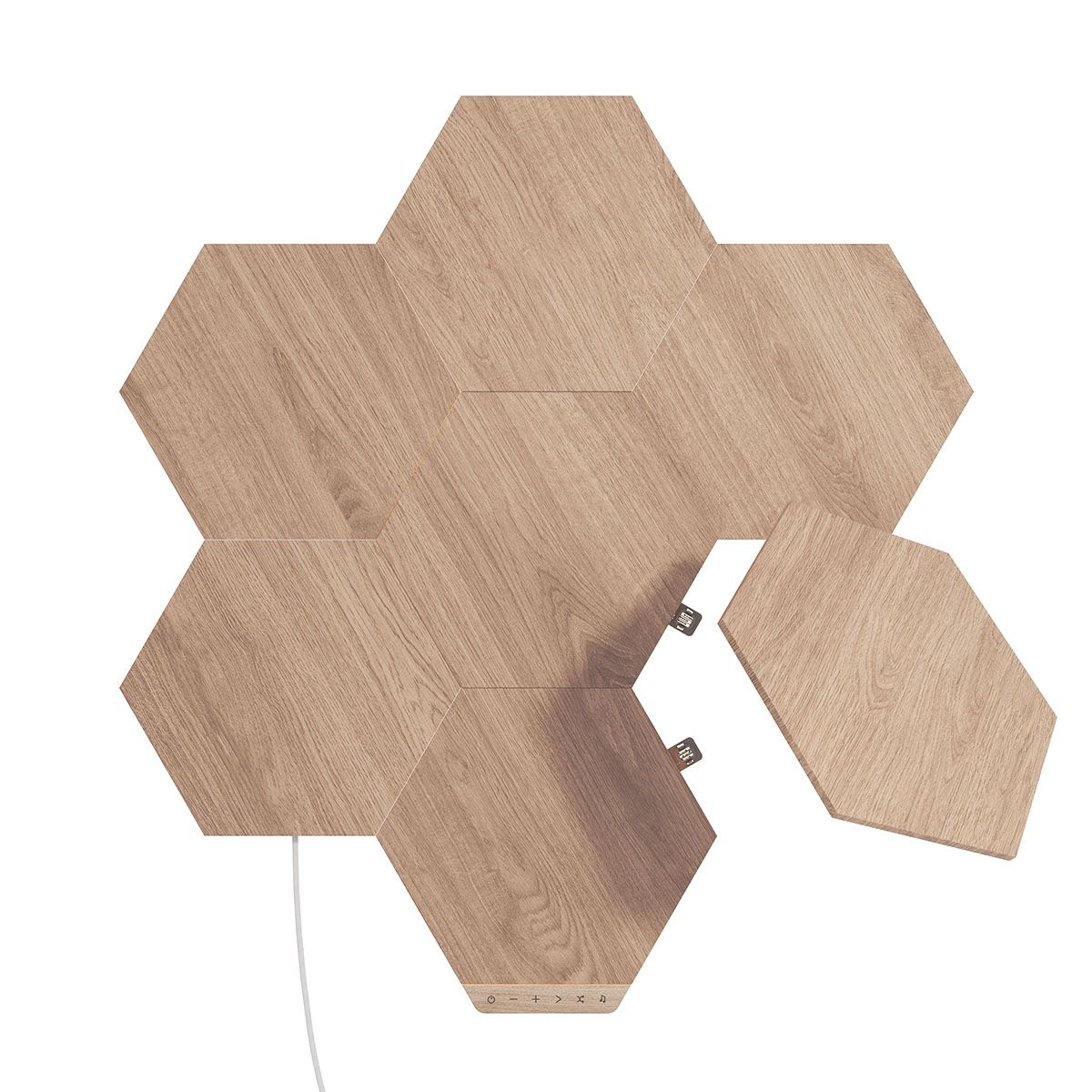 Kit de 7 hexagones muraux lumineux design ELEMENTS