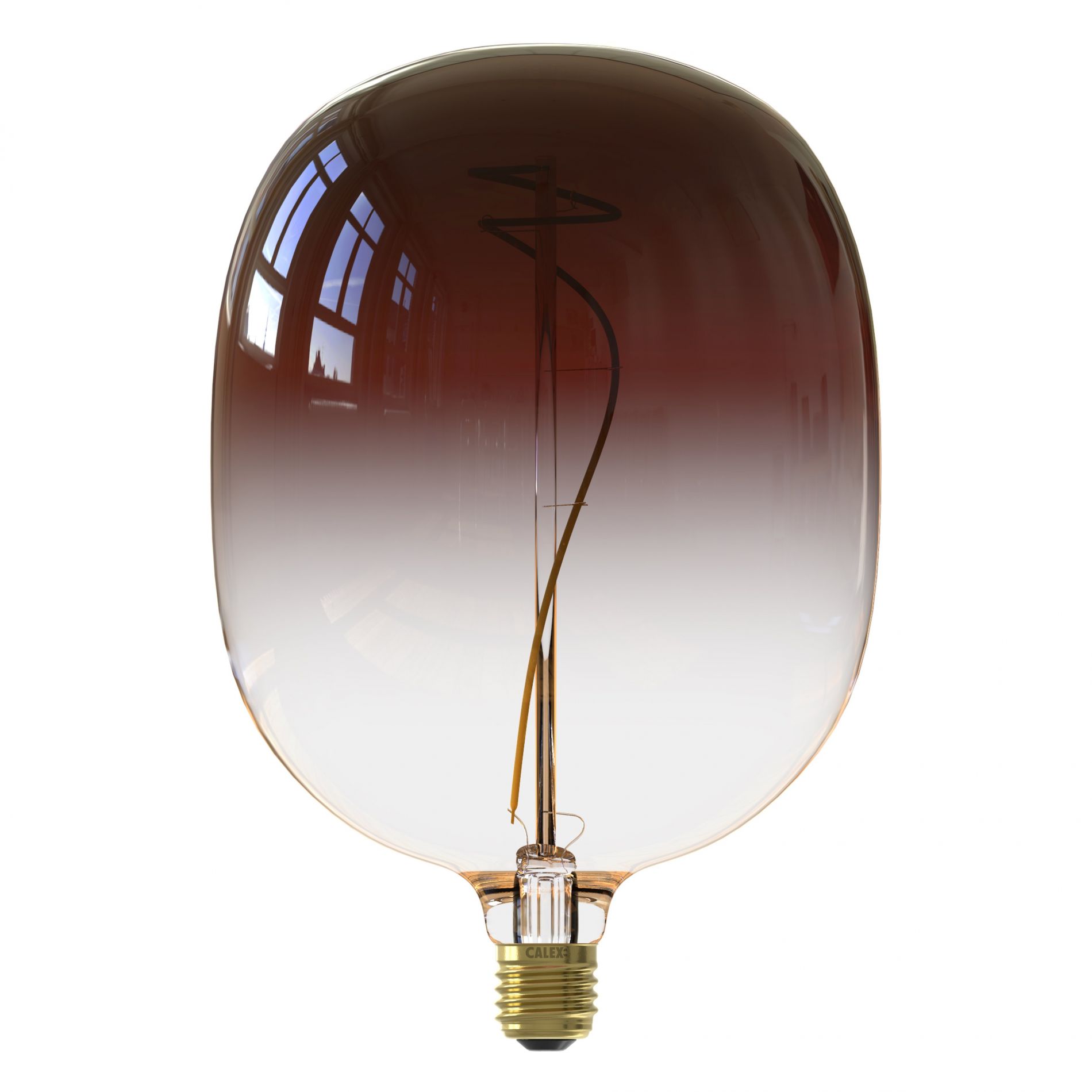 Ampoule déco filament LED dimmable E27 AVESTA en verre fumé marron Ø17cm