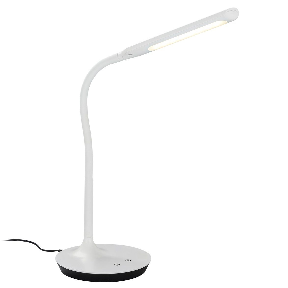Lampe de bureau LED POLO en PVC blanc mat