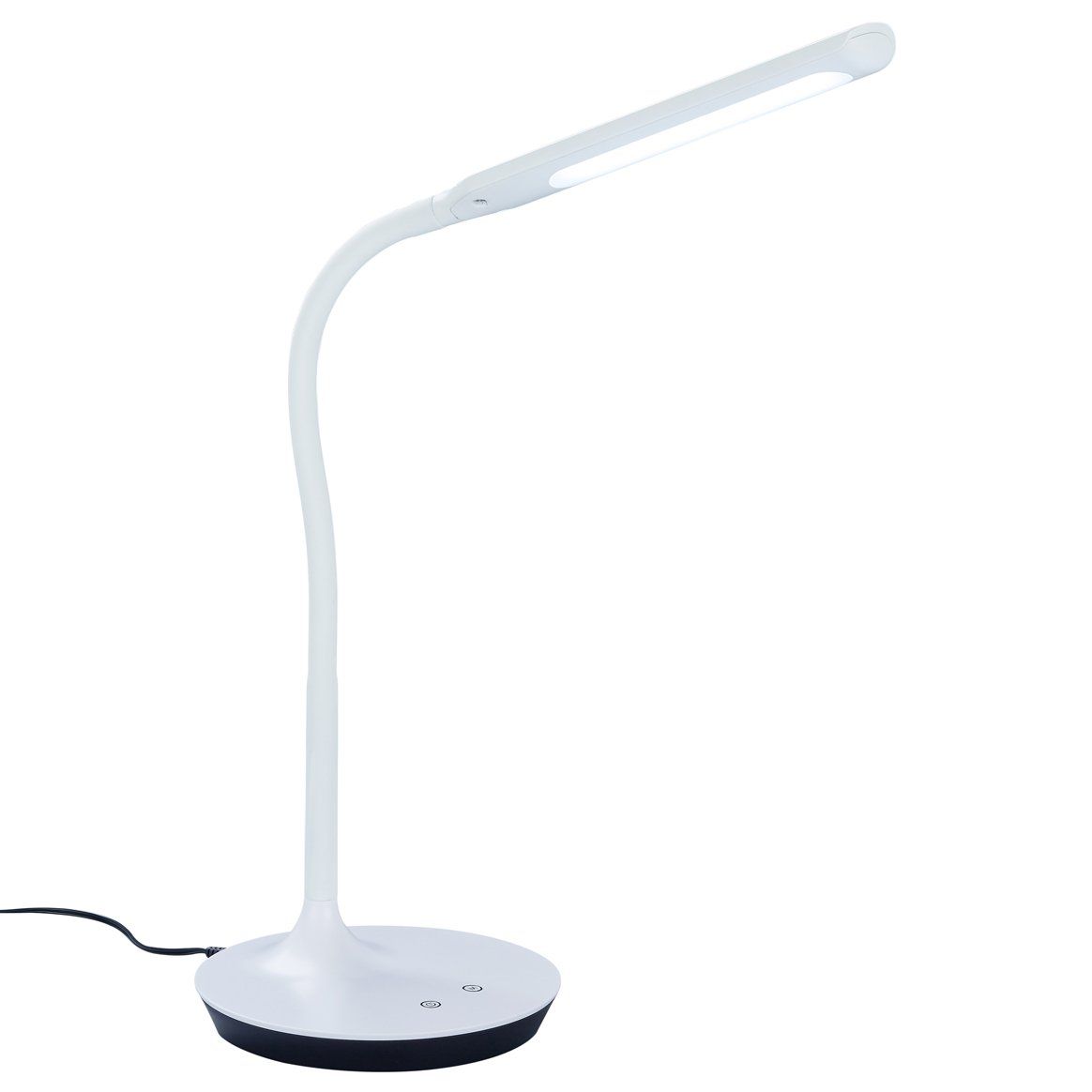 Lampe de bureau LED POLO en PVC blanc mat
