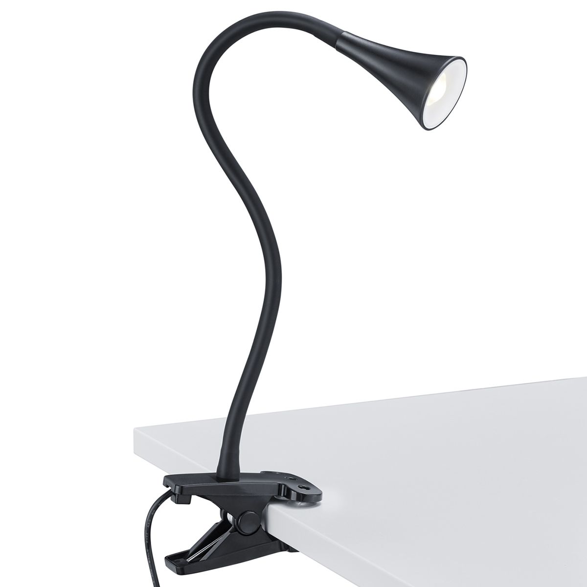 Lampe de bureau LED VIPER (H35cm) en PVC noir