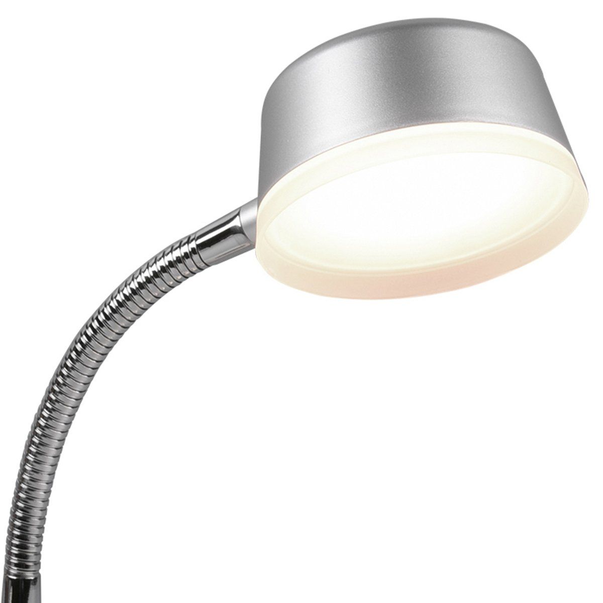 Lampe de bureau LED KIKO en PVC couleur titane