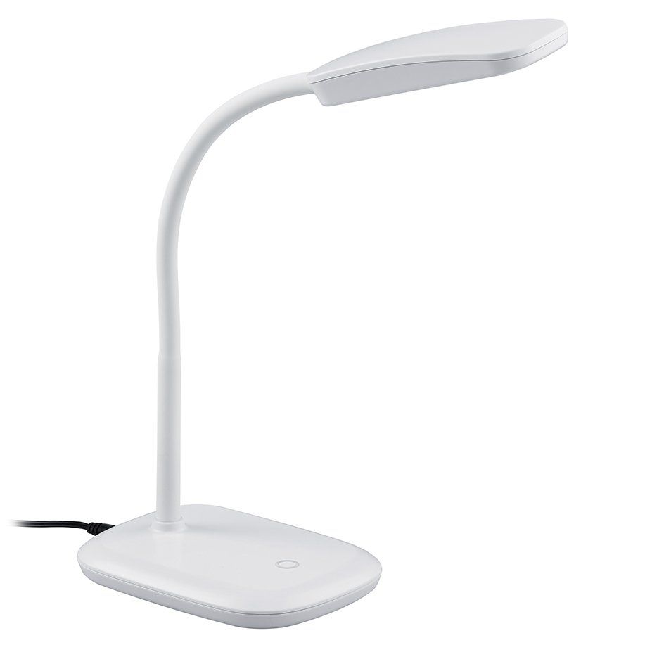 Lampe de bureau LED BOA en PVC blanc