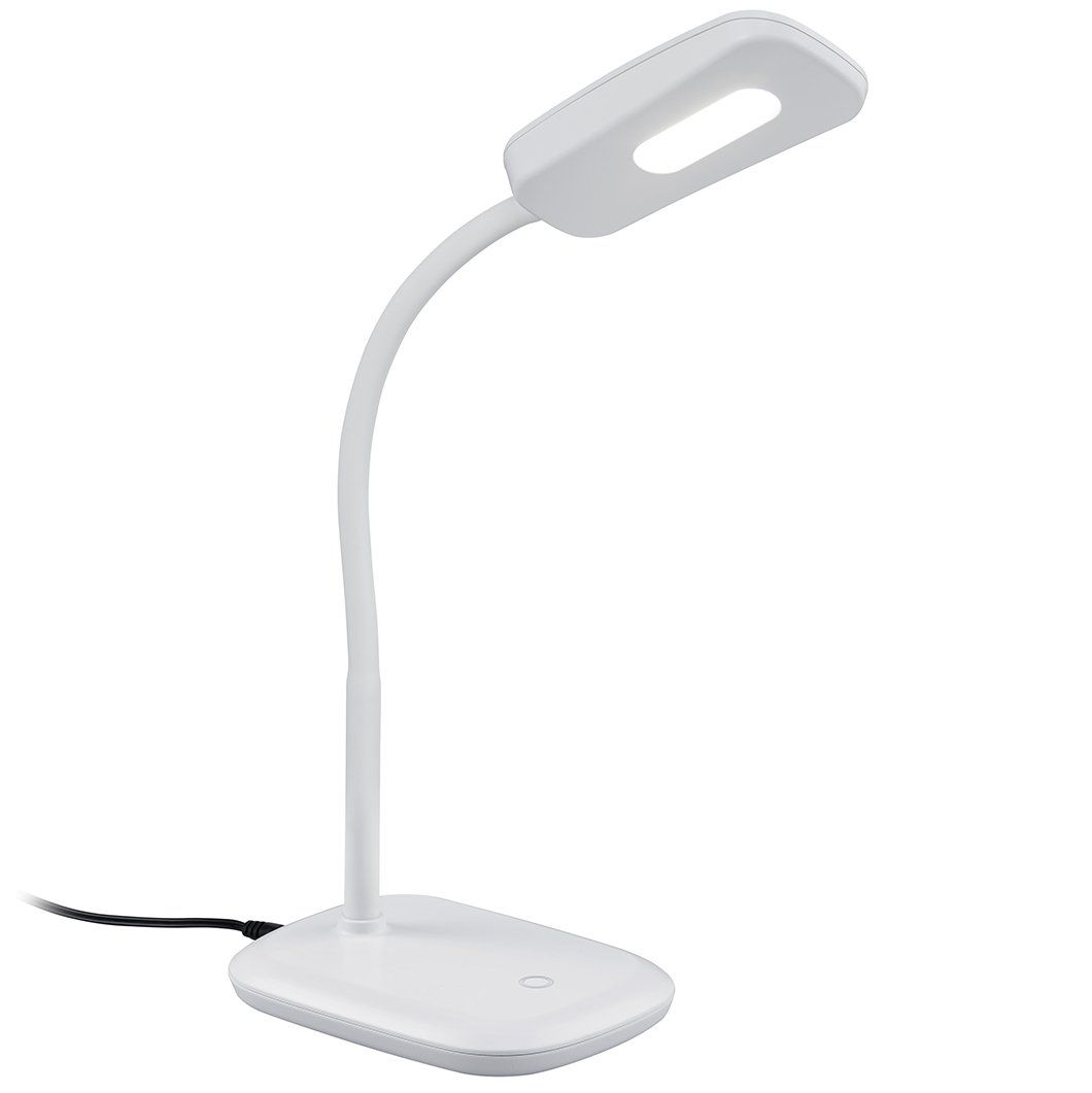 Lampe de bureau LED BOA en PVC blanc