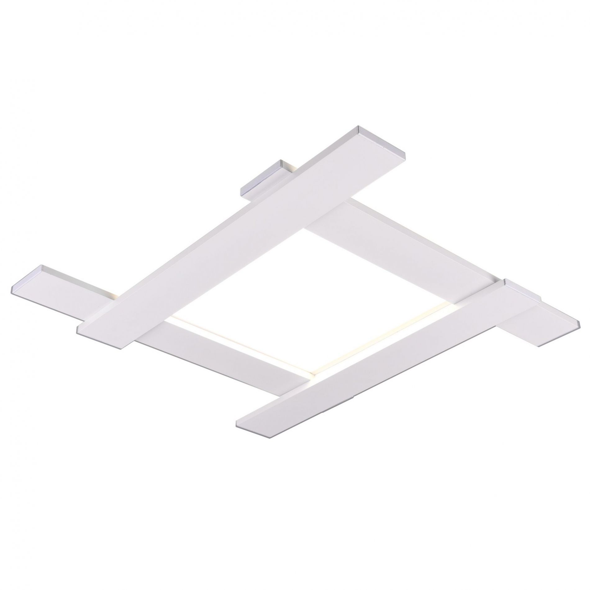 Plafonnier LED BELFAST en métal blanc mat