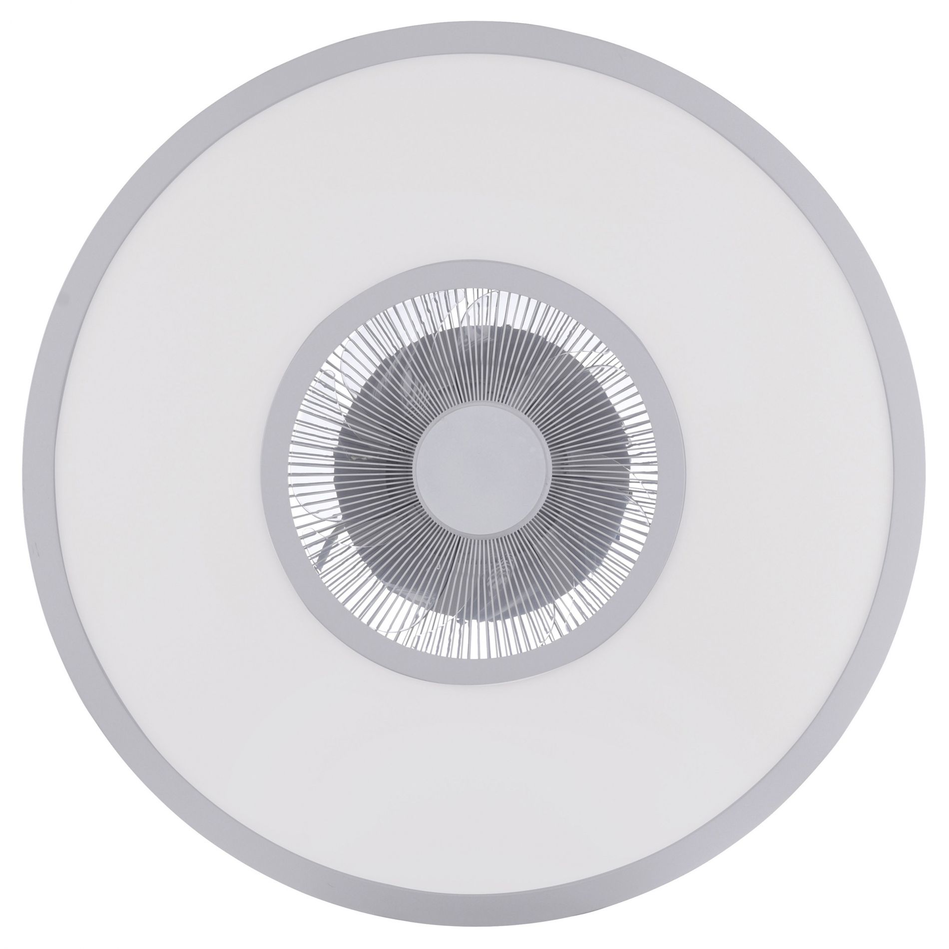 Plafonnier ventilateur LED LEONARD (D60cm) en métal blanc