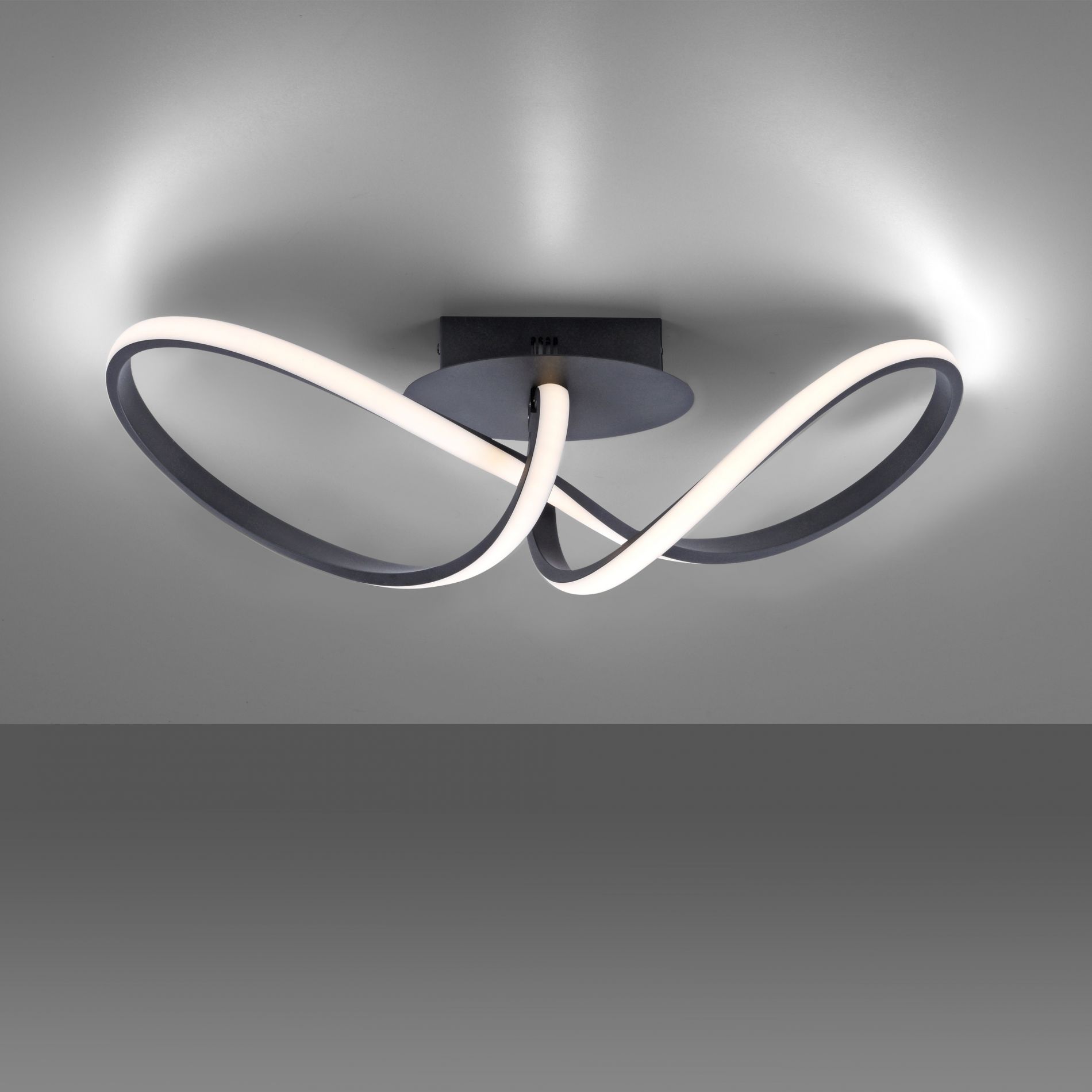 Plafonnier LED MARIA en métal noir