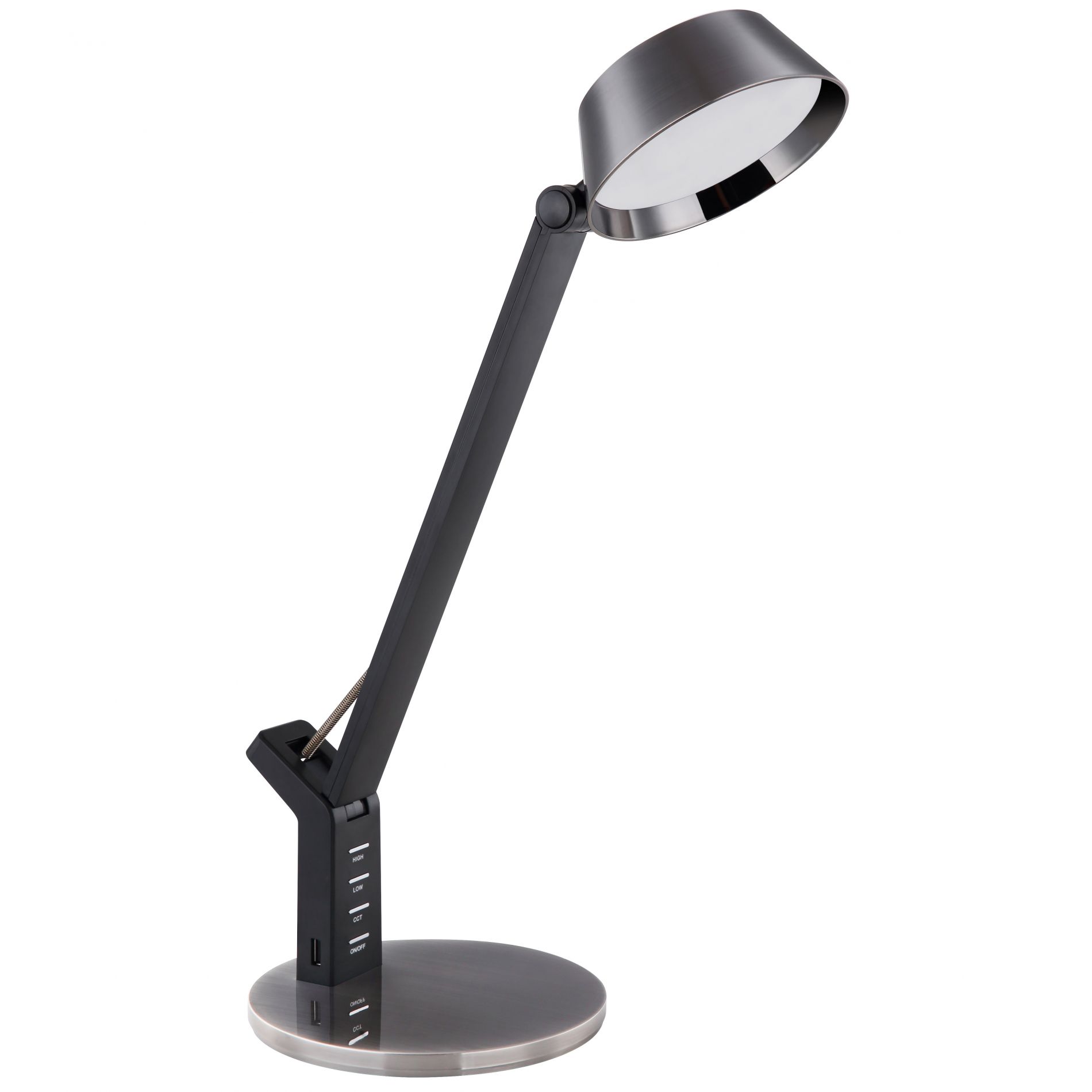 Lampe de bureau LED URSINO en métal noir