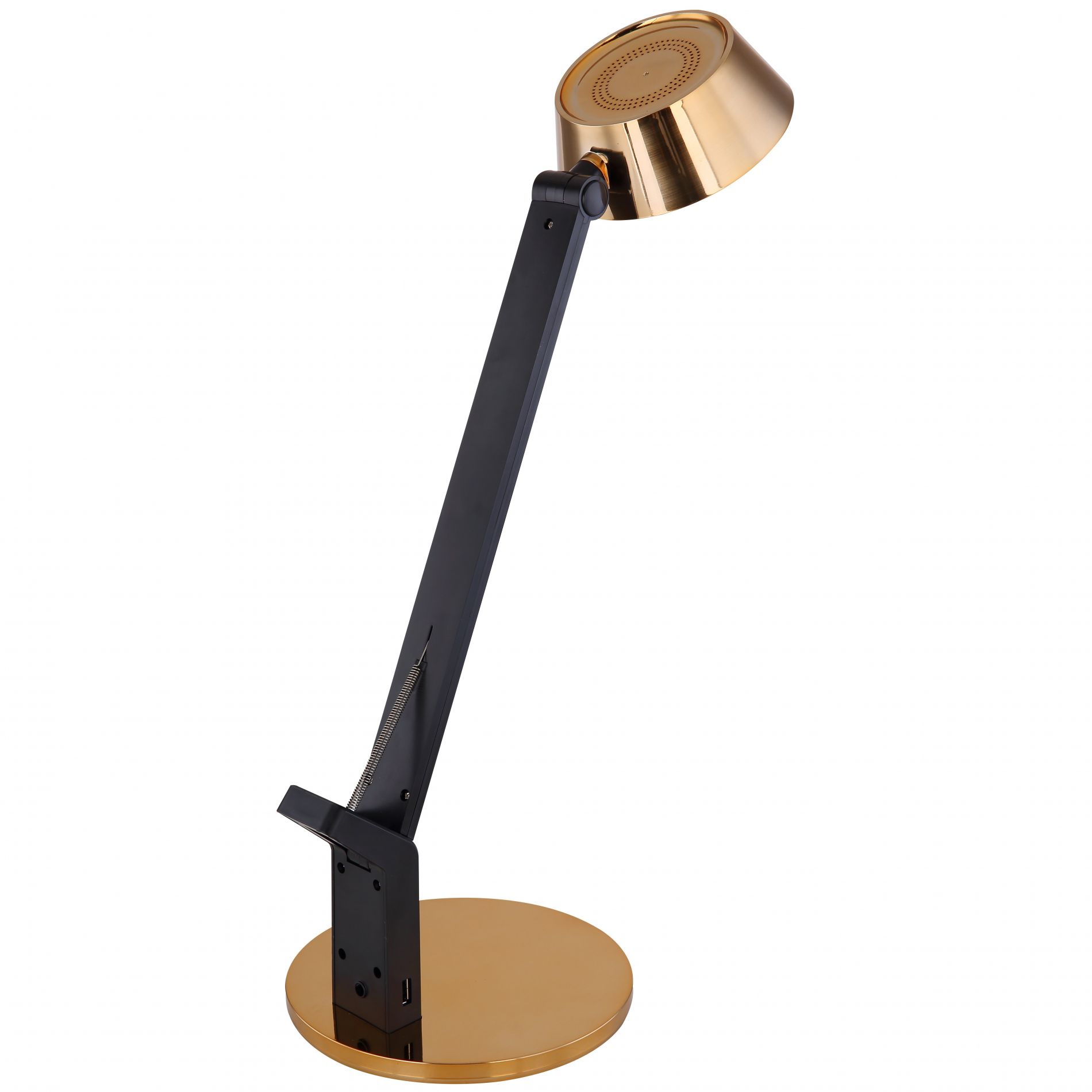 Lampe de bureau LED URSINO en métal noir et doré