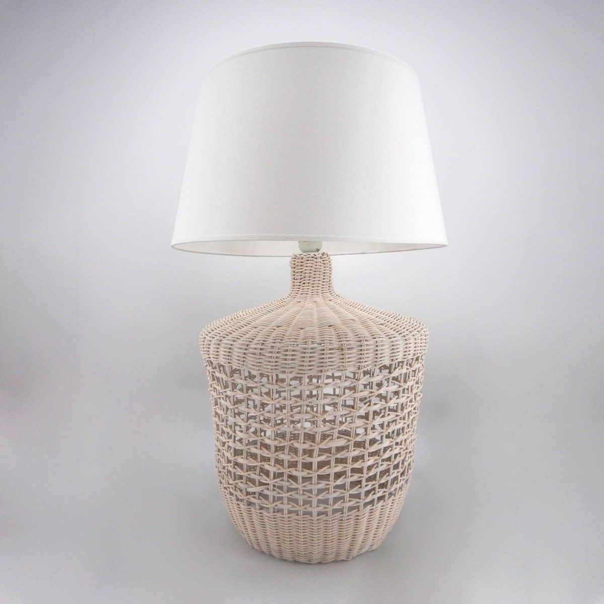 Lampe à poser MAUI (H48cm) en rotin blanc