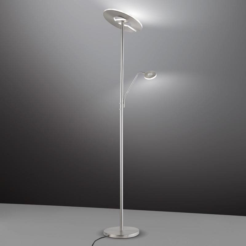 Lampadaire LED DENT en métal chrome